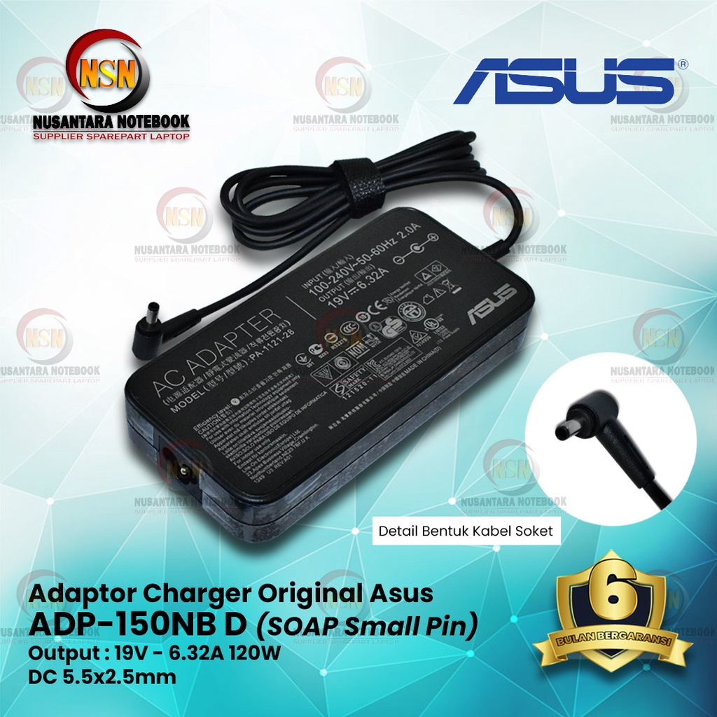 Adaptor Charger Original Asus 19V - 6.32A SOAP Model DC 4.5*3.0