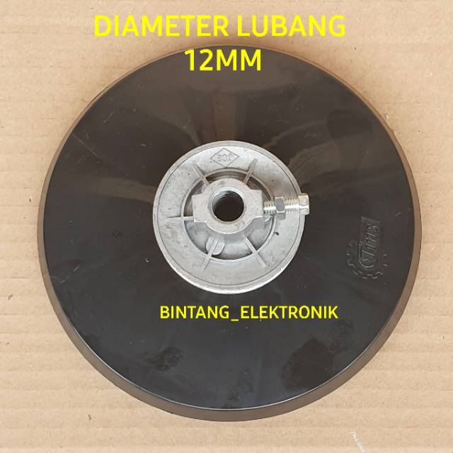 PULY DINAMO MESIN CUCI 12 MM PULEY PULI MESIN CUCI 12MM PULLY WASH HITAM BULAT