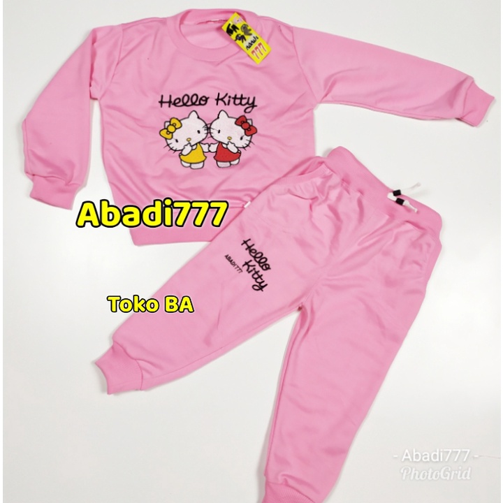 Baju Anak Perempuan Motif Helo Kitty Sweater Joger Anak Perempuan Termurah