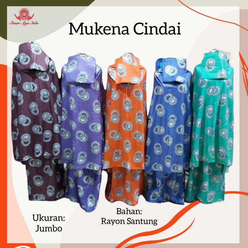 Mukena Bali Murah Cindai Dewasa Remaja Bahan Rayon Halus Adem | Telekung Motif Mix Cindai Bahan Rayo