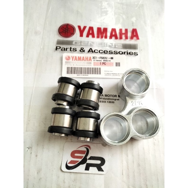 DUDUK RUMAH KOMPLIT BOSH BOS LENGAN AYUN  MONOSHOK SHOCK YAMAHA ORIGINAL VIXION NEW OLD LAMA  KELENGKAPAN PRODUK  DUDUKAN RUMAH BOS MONO  BERING KOYO JEPANG 4 PCS