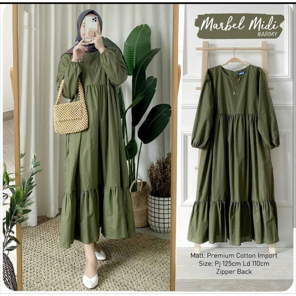 MARBEL MIDI DRESS PREMIUM ORIGINAL