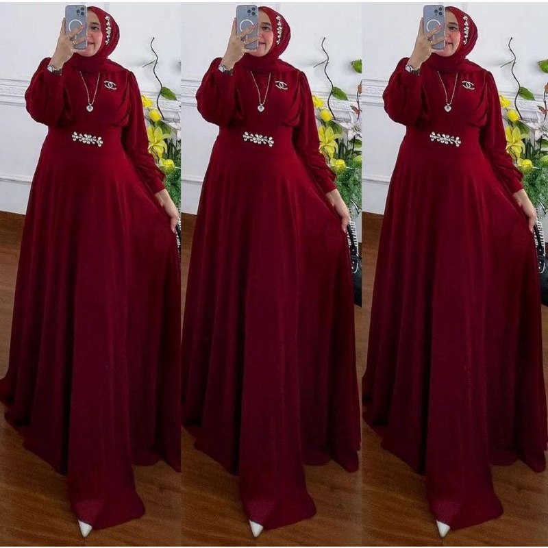 DRESS MUSLIM, baju wanita, dress, gamis, Baju gamis, fashion wanita,  Aisyah set Syari Dress