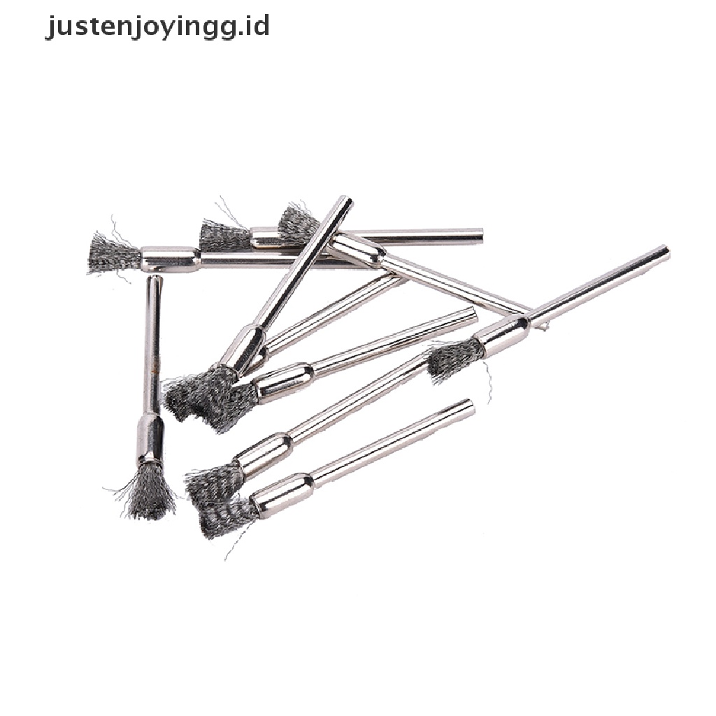 // justenjoyingg.id // New 10pc Mini Wire Brush Brushes Cup Wheel for Grinder or Drill 3x5mm ~