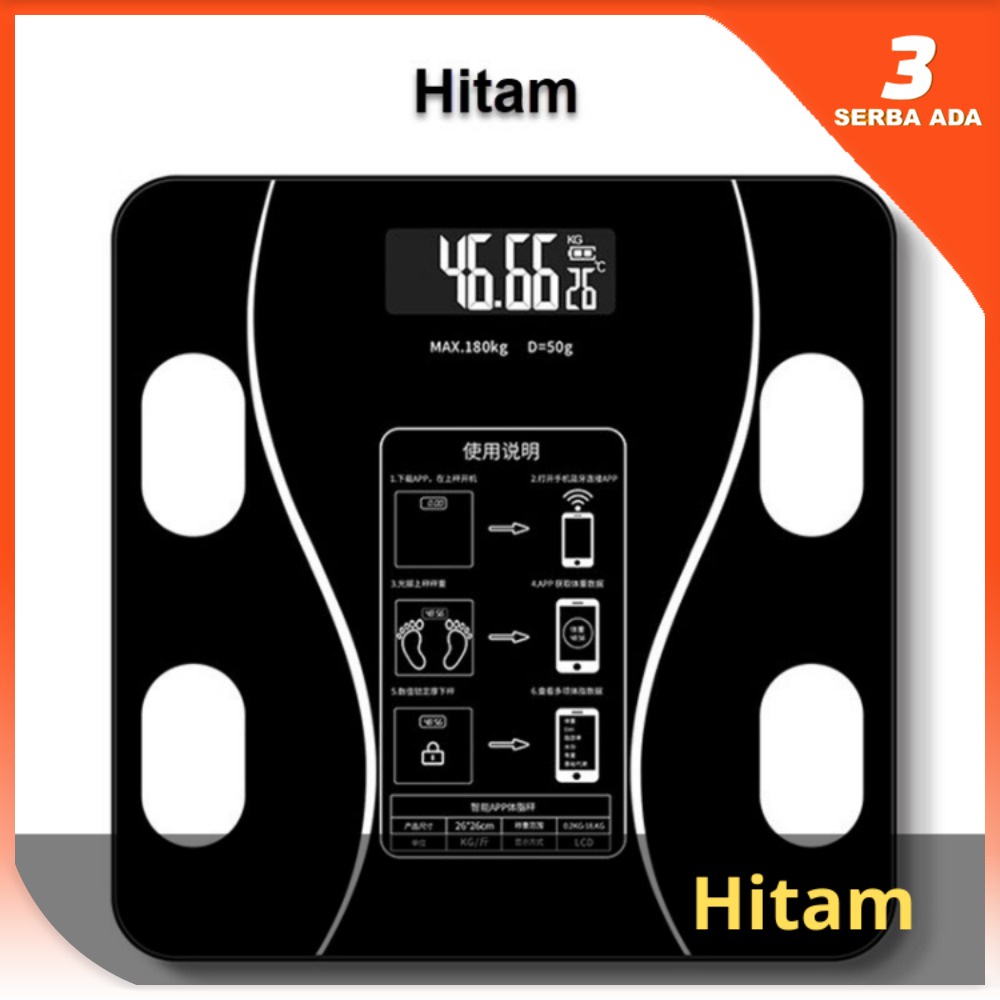 Timbangan Badan Digital Body Fat Monitor with App Smart Weight Scale Timbangan Badan