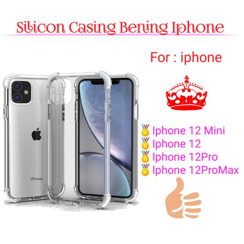 Case iphone 12 Mini Pro Max 12mini 12pro 12promax Promax Silicon Softcase Bening Transparan Casing