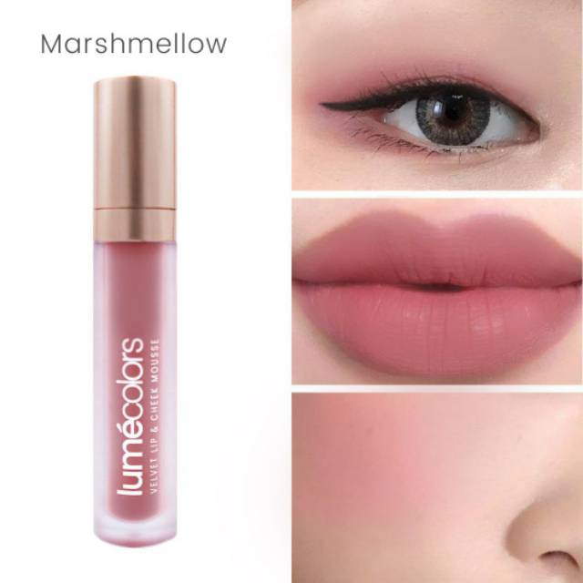 Lumecolors MARSHMELLOW VELVET LIP &amp; CHEEK MOUSSE 3 IN 1 by CHRISTINA LIE BPOM HALAL lipstick