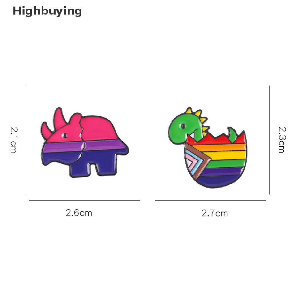 Hbid Bros / Pin Dada Desain Kartun Badak Lucu Imut Bahan Enamel Multi Warna Untuk Wanita