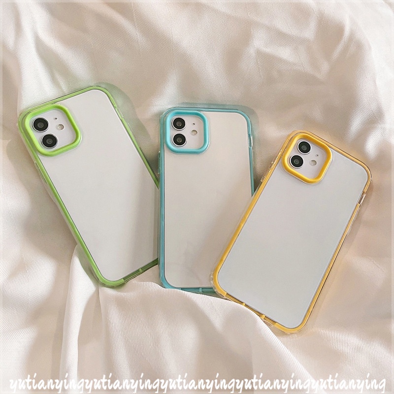 3in1 Case Transparan Macaron Shockproof Untuk Vivo Y20 / Y21 / 2021 / Y33S / Y15S / Y01 / Y91C / Y1S / Y21T / Y21S / Y33T / Y17 / Y12 / Y15A / Y20i / Y30i / Y20s / Y30i / Y20s / Y30i / Y20s / Y30i / Y20s