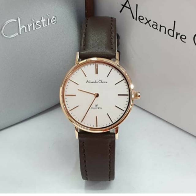 jam tangan wanita Alexandre Christie AC 8625 rosegold white