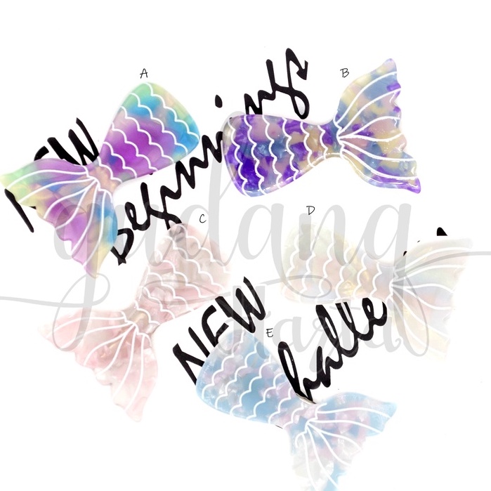 GEMEZZ Jepit Rambut Shimmering Mermaid Tail Hairclip Motif Duyung GG 212055