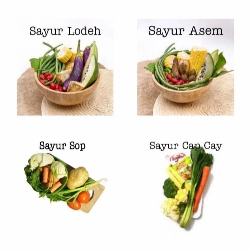 

paket sayur Sop sayur asem sayur lodeh