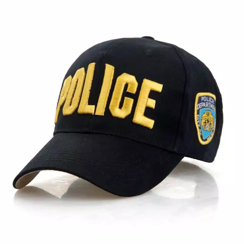 GRATIS ONGKIR Topi Baseball POLICE Import Cap Bordir Bahan Katun Original
