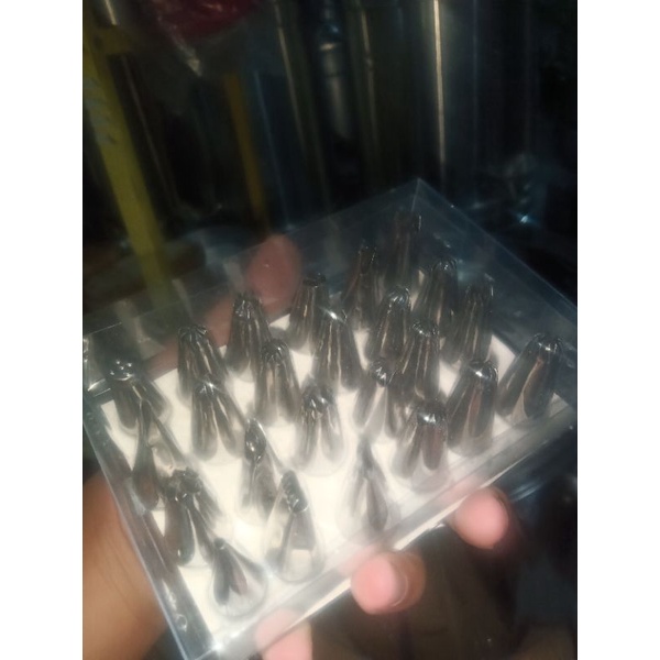 SPUIT MIKA ISI 24 ATAU PECOTOTAN KUE UNTUK MENGHIAS KUE BIAR MANTEP KUE NYA, SPLUIT MIKA ISI 24 PERBOX HARGA MURAH ANTI KARAT STAINLESS