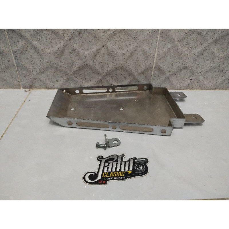 Tempat aki pangkon wadah aki accu tipis crom PNP cb 100 cb racing gl gl100 megapro