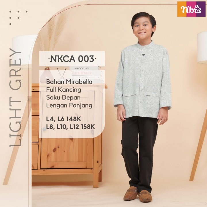 KOKO ANAK NIBRAS LENGAN PANJANG NKCA03 TERBARU 2022 BAJU KOKO ANAK NIBRAS TERBARU 2022