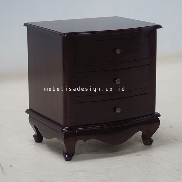 Meja Nakas Bedside, Meja Sidetable Laci, Nakas Laci Peyimpanan Barang