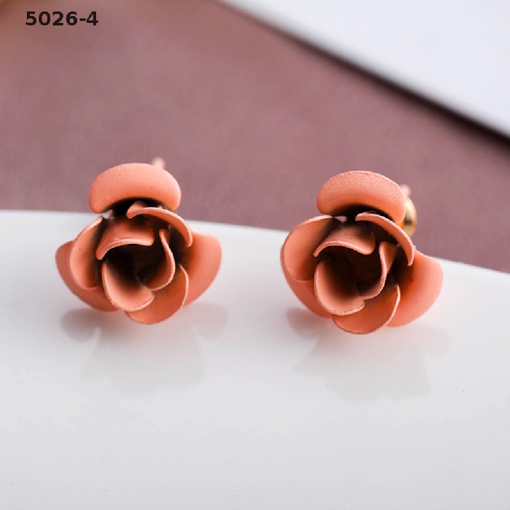 5026-4 9 Pairs/Set Women's Crystal Pearl Flower Ear Studs Earrings Elegant Jewelry Gift 5026-4