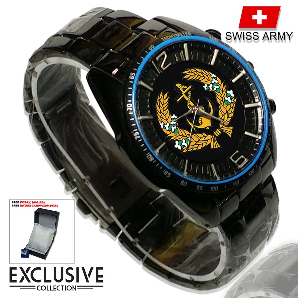 (Istimewa Bossque) Jam TNI-AL Rantai Sport (Elegan)