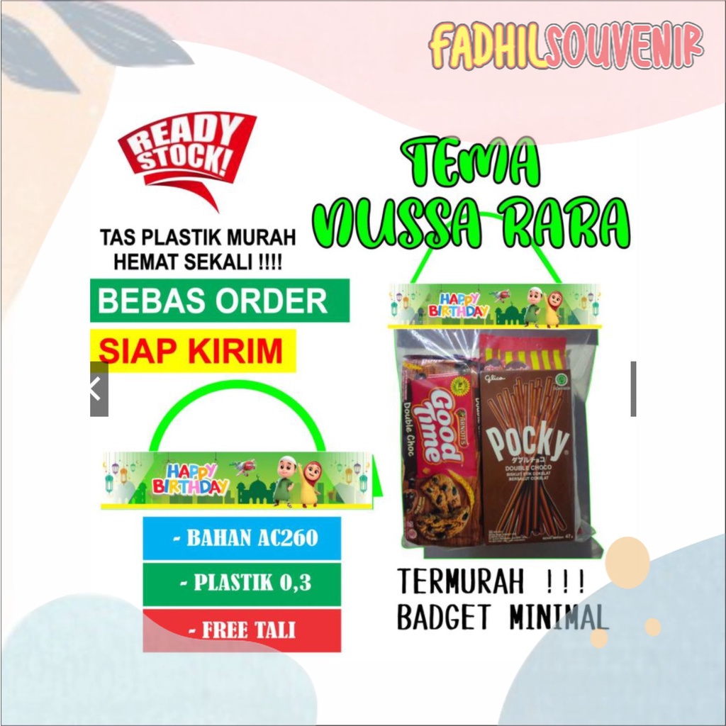 

STOCK READY NUSA RARA GOODIE BAG MURAH TAS PLASTIK Ultah Anak Fadhilsouvenir