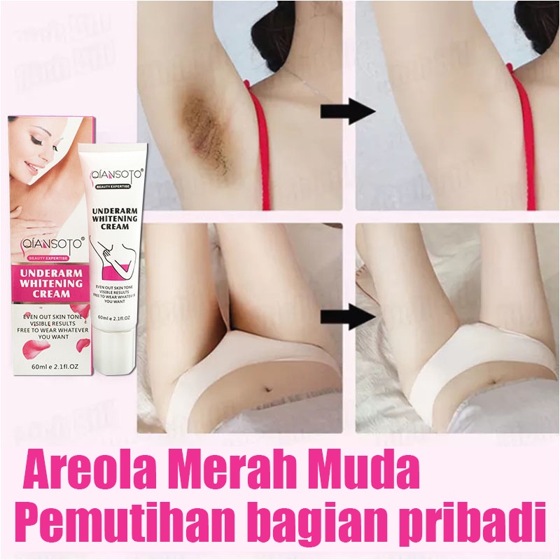 Krim Pemutih Krim Pemutih Ketiak Krim Pencerah 60ml Memutihkan Selangkangan/ Bagian Pribadi/ Ketiak Melembabkan Meremajakan &amp; Mencerahkan Kulit