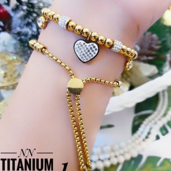 Titanium perhiasan gelang 8254