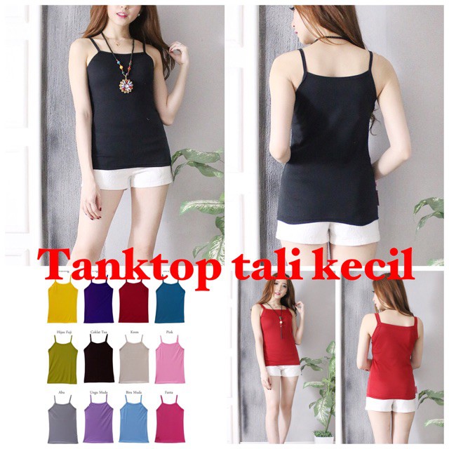 tanktop basic tali kecil/atasan wanita