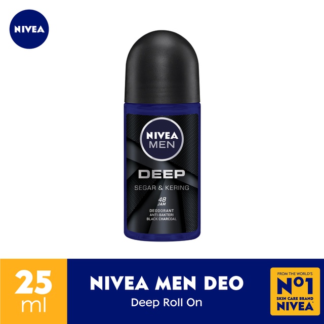 NIVEA Personal Care Deodorant Male Deep Roll On 25 ml Shopee Indonesia