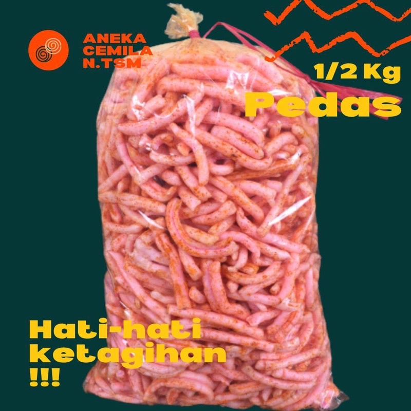 

KERUPUK CUBIT-CUBITAN 1/2KG PEDAS ORI