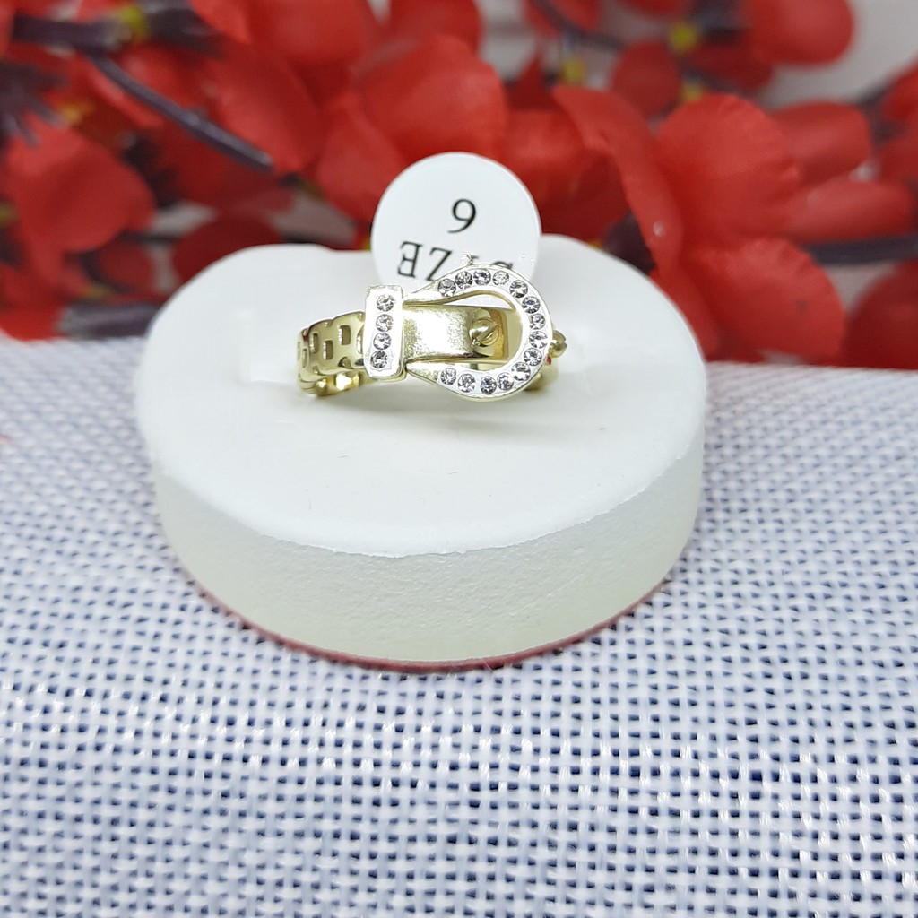 Cincin Titanium Model Ikat Pinggang Anti Luntur -  BR542