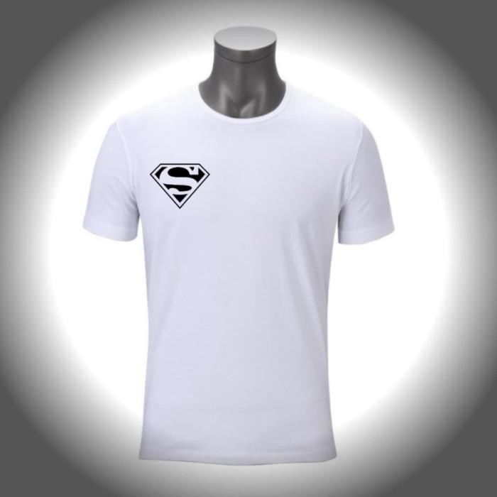 BIG SALE KAOS BAJU COMBED 3 DISTRO LOGO KECIL SUPERMAN POLOS CUSTOM ANAK DEWASA 