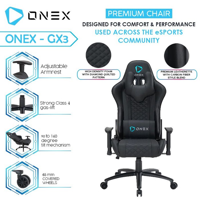 Kursi Kantor gaming Onex premium GX3 - Gaming chair GX-3 - bangku racing