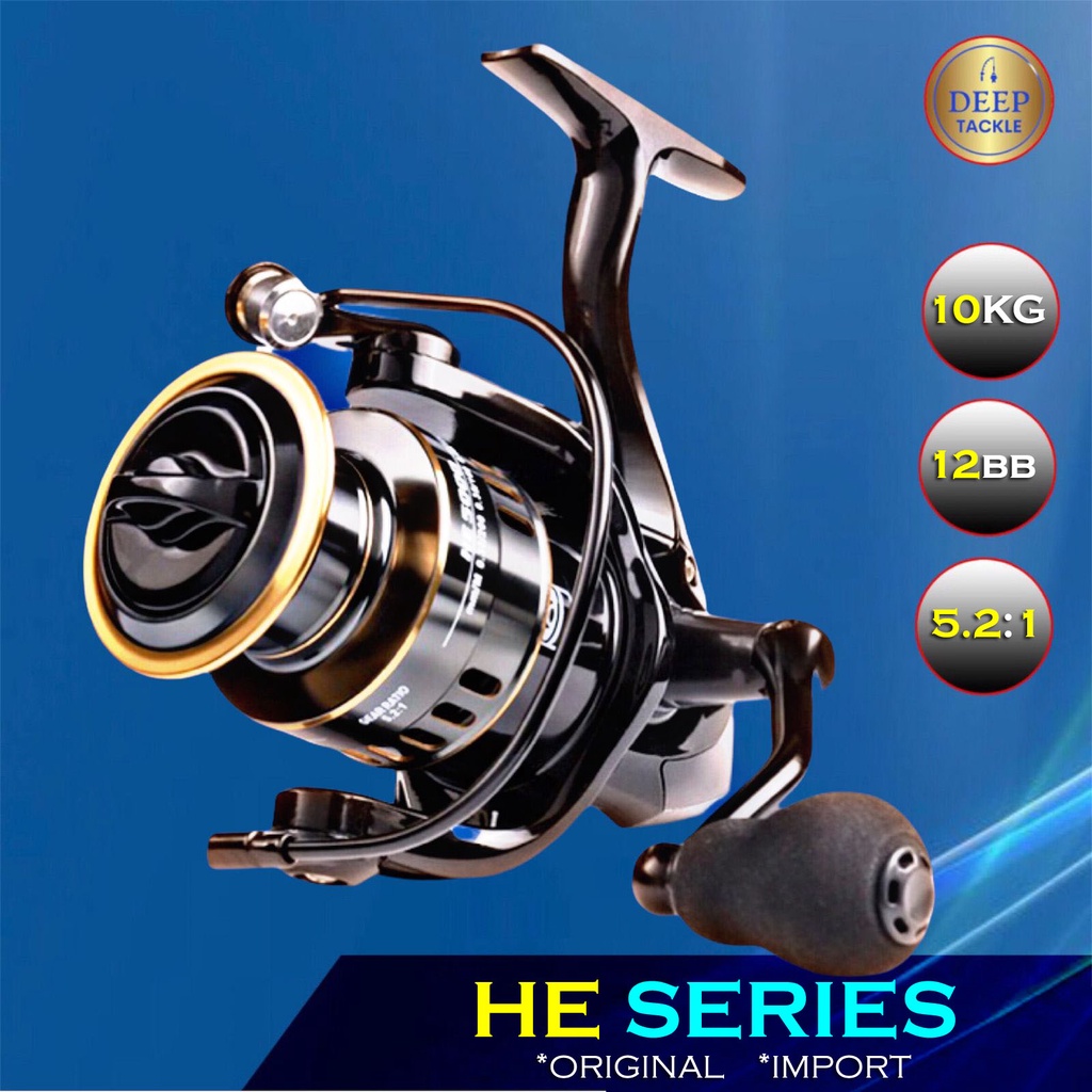 Reel Pancing Metal HE Series Max Drag 10Kg HE1000 HE2000 HE3000 HE4000 HE5000 HE6000 HE7000