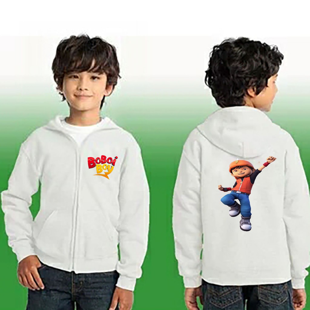 Jaket BOBOIBOY resleting hoodie anak anak 1 sampai 7 tahun