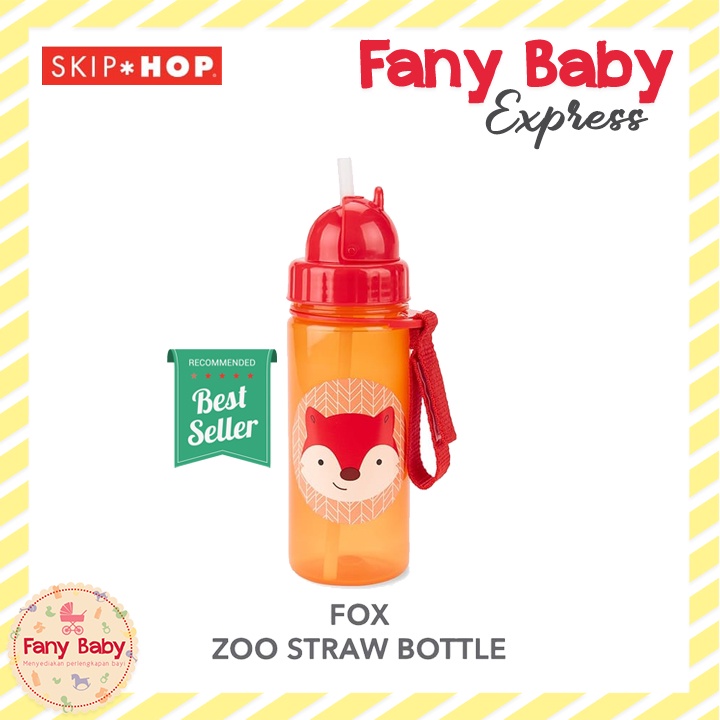 SKIP HOP ZOO STRAW BOTTLE PP 390ML