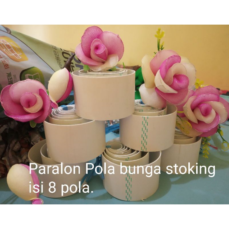 Pola Paralon Bunga Stoking Murah Import 8 Pola untuk pola membuat bahan kain stoking bunga