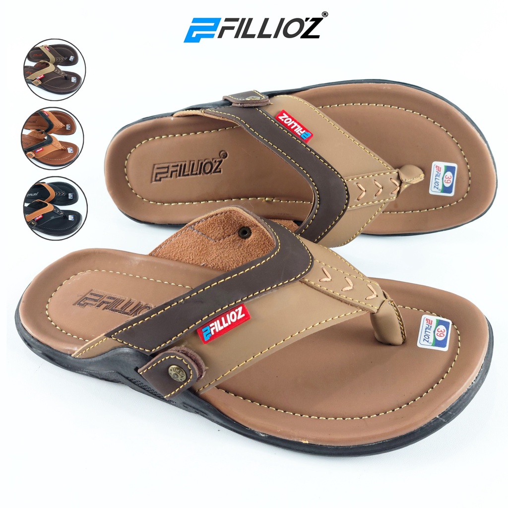 SANDAL COWOK JEPIT KULIT PREMIUM FILLIOZ F-38 MURAH GROSIR