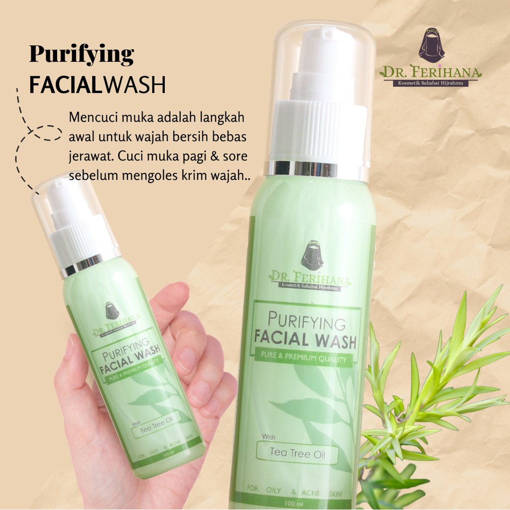 PEMBERSIH WAJAH KULIT BERJERAWAT - FACIAL WASH PURIFYING DR. FERIHANA