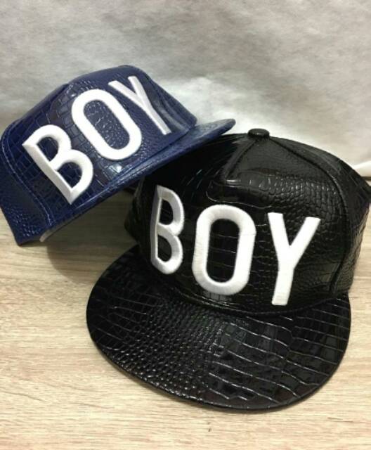 Topi Snapback unisex wanita / pria kpop BOY import korea cewe cowo - BLACK