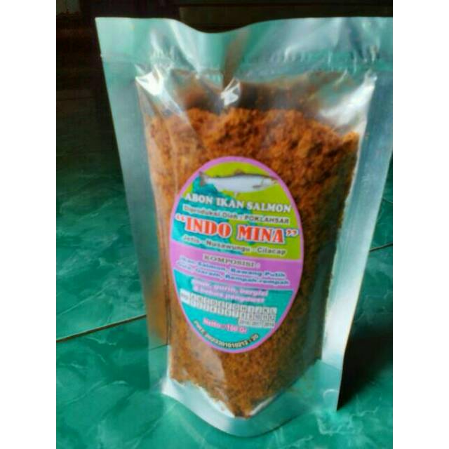 

Abon Ikan Salmon Indo Mina 100 gram Bebas Pengawet