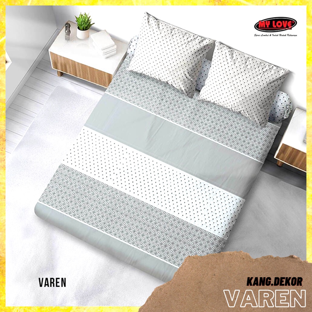 Sprei My Love Motif VAREN 160X200 Queen NO 2 Tinggi 30 cm MyLove Terbaru Seprai Katun Tebal Murah Sprei Cantik Seprei Aesthetic Sprei Lokal Murah Dekorasi Perlengkapan Ruangan Kamar Tidur Big Collection