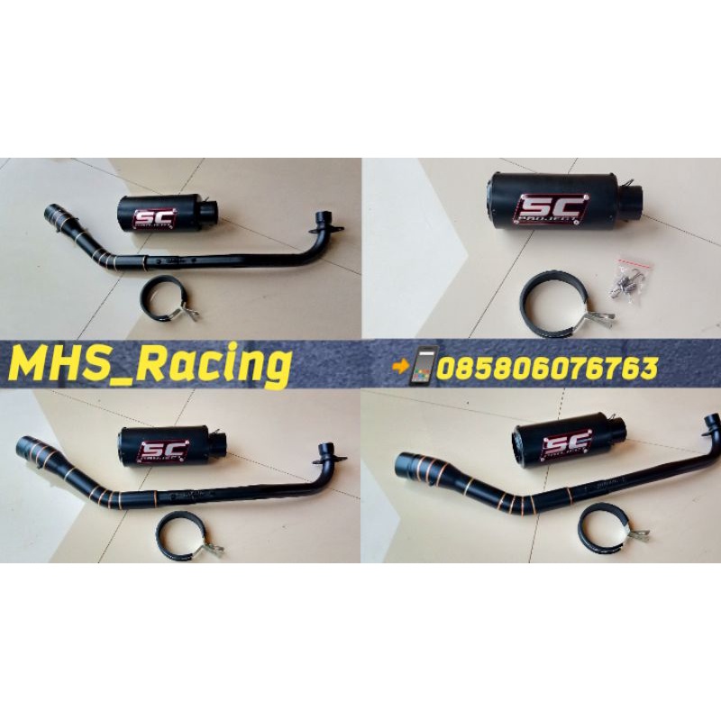 Knalpot SC Project Bebek Honda Supra125 Blade110 Jupiter Vega r Revo