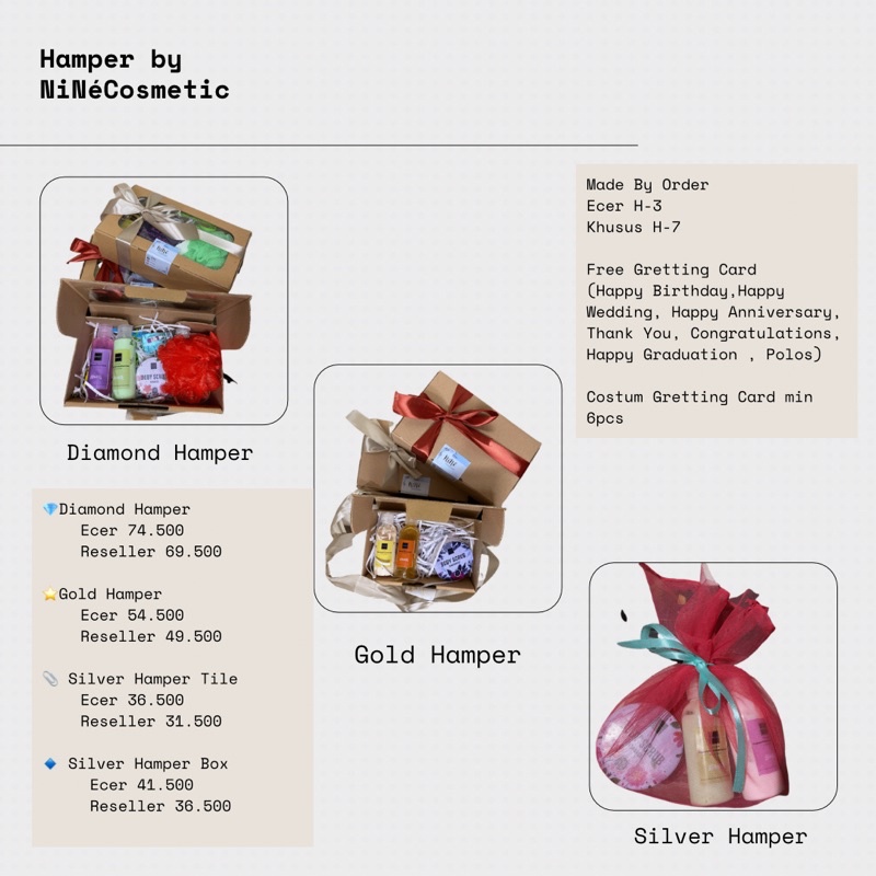 hamper scarlett reseller pesanan