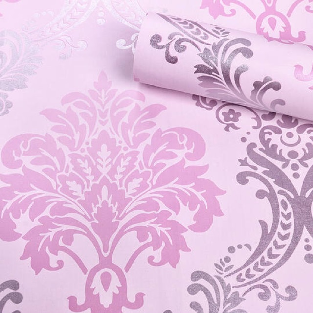 Wallpaper Dinding / Wallpaper Sticker Batik Pink