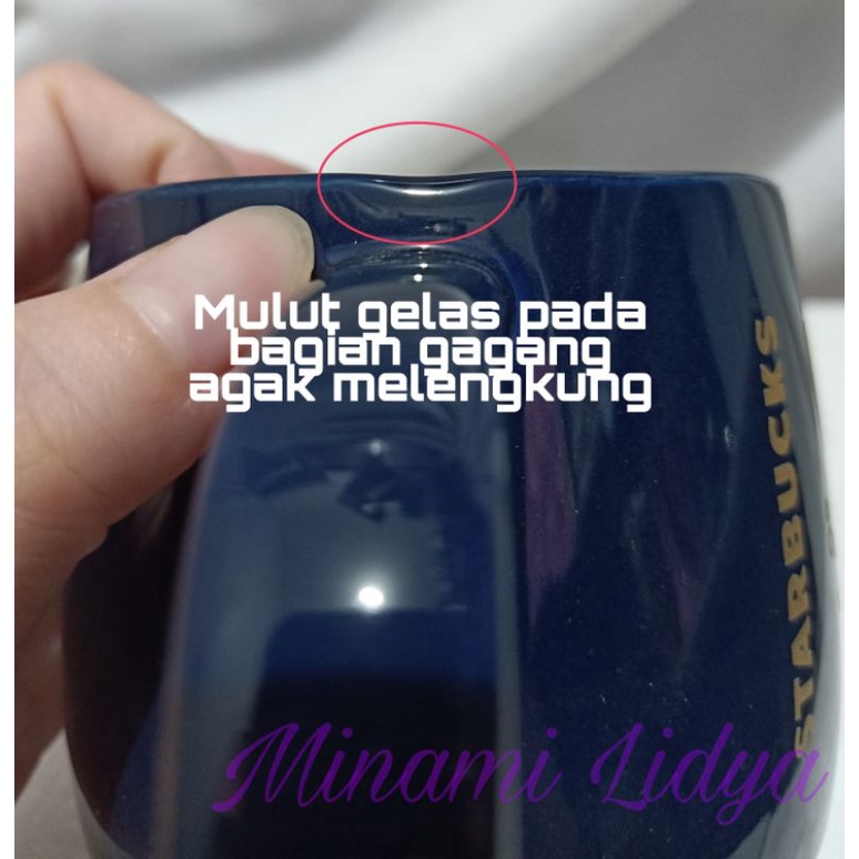 Cacat produksi / defect pabrik gelas mug coffee starbucks free sendok