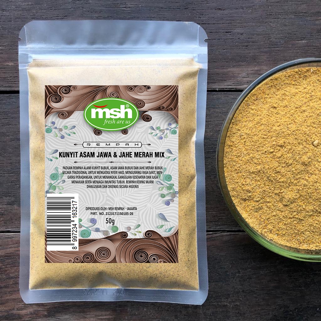 

MSH Kunyit Asam Jawa & Jahe Merah Mix 50 g