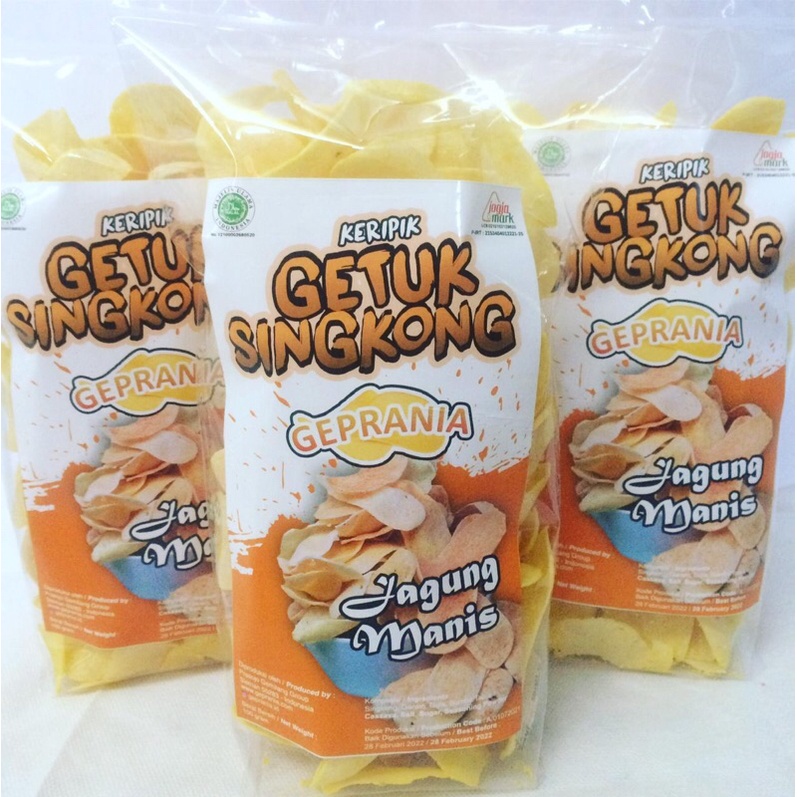 

Oleh Oleh Khas Jogja Kekinian/Keripik Getuk Singkong/Kripik singkong/Camilan/Makanan Ringan/Snack Enak/Sehat/Murah/Geprania Varian/Rasa Jagung Manis - 100 gr
