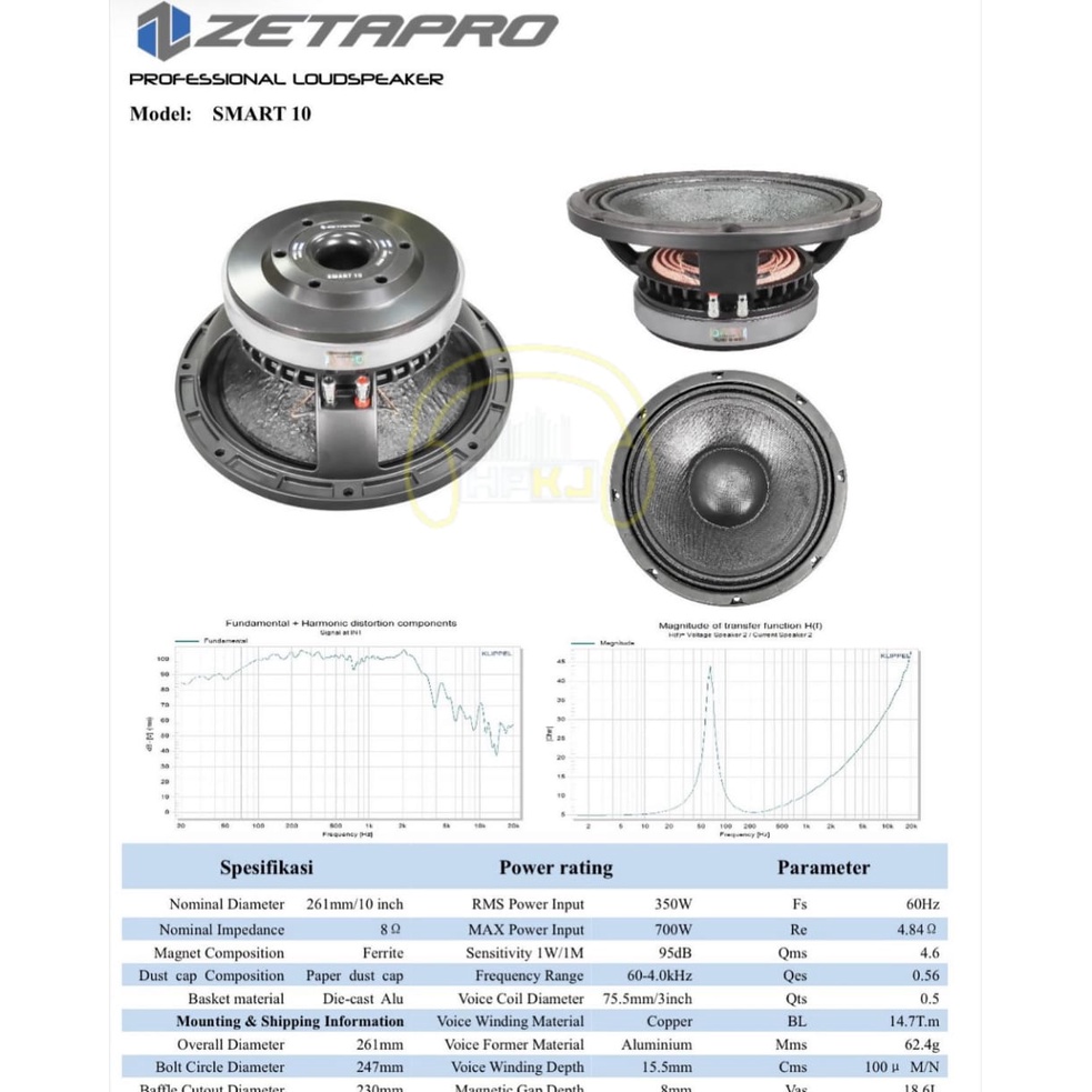 SPEAKER ZETAPRO SMART 10 speker 10inch zetapro smart10 Speaker