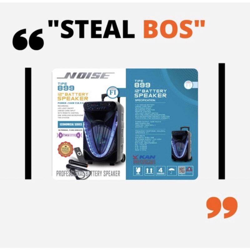 speaker portable meeting wireless 12 inch noise 899 F1/ noise 899 Fi 12inch