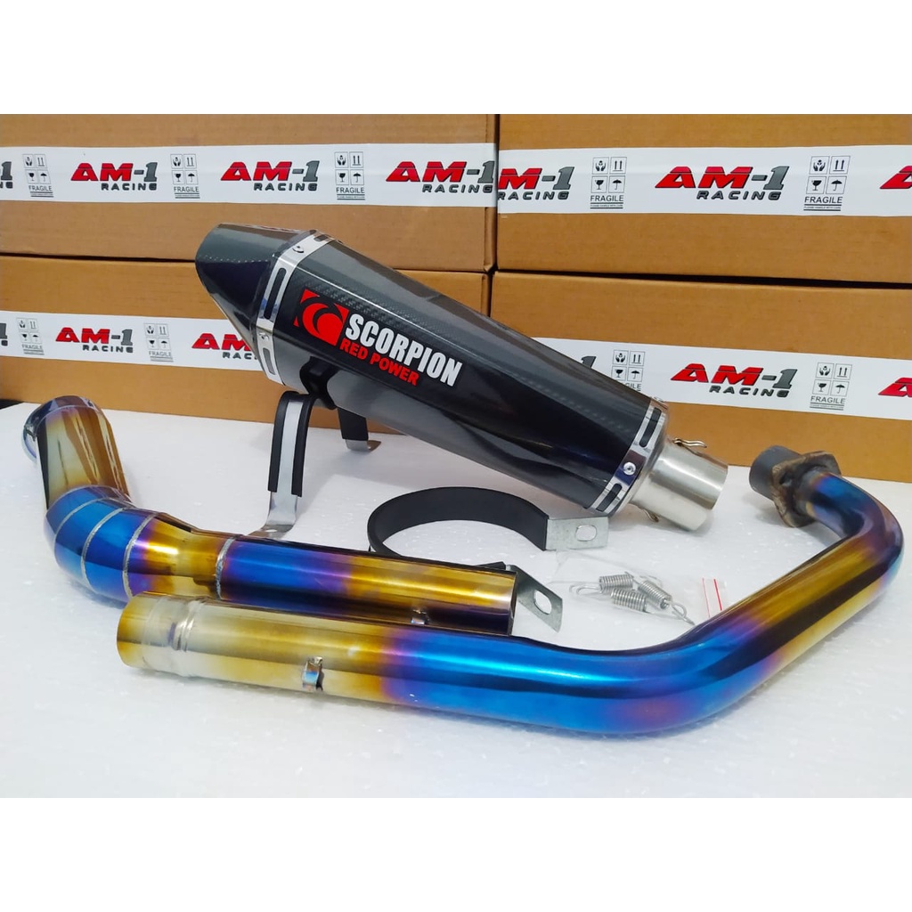Knalpot Racing Model Scorpion R15 V2 V3 Vixion new old MT15 Byson Xabre Bluemoon